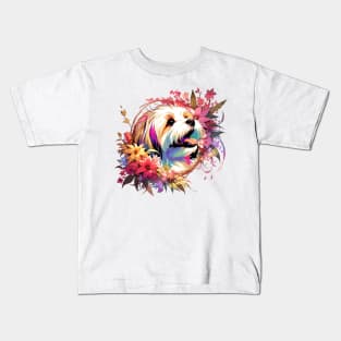 Havanese Joyful Portrait, A Mother's Day Dog Mom Gift Kids T-Shirt